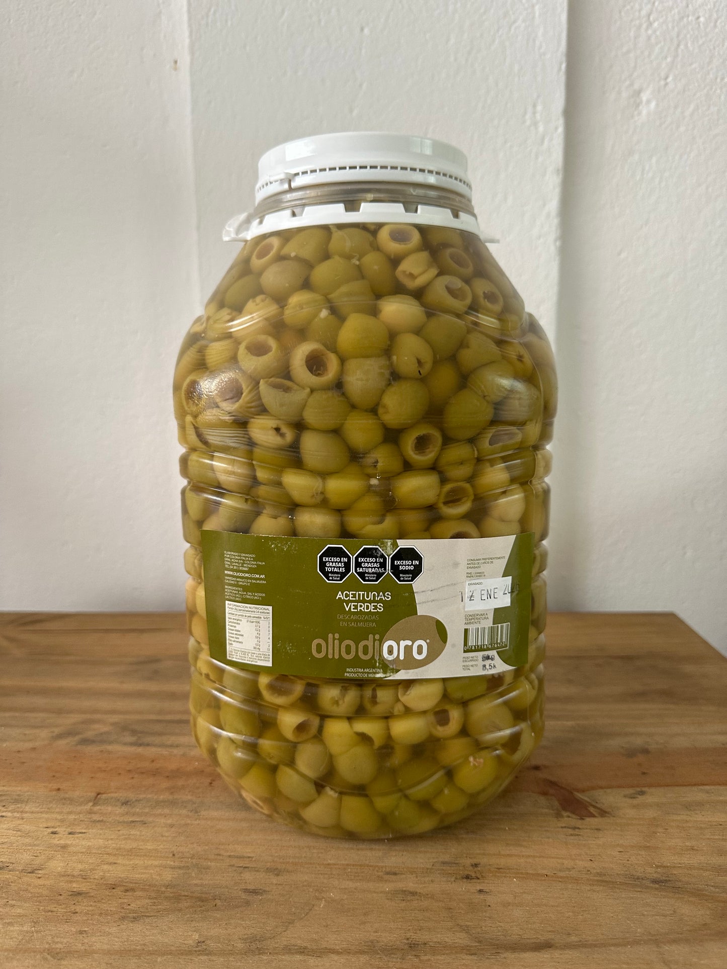 Aceitunas verdes descarozadas 5 kg