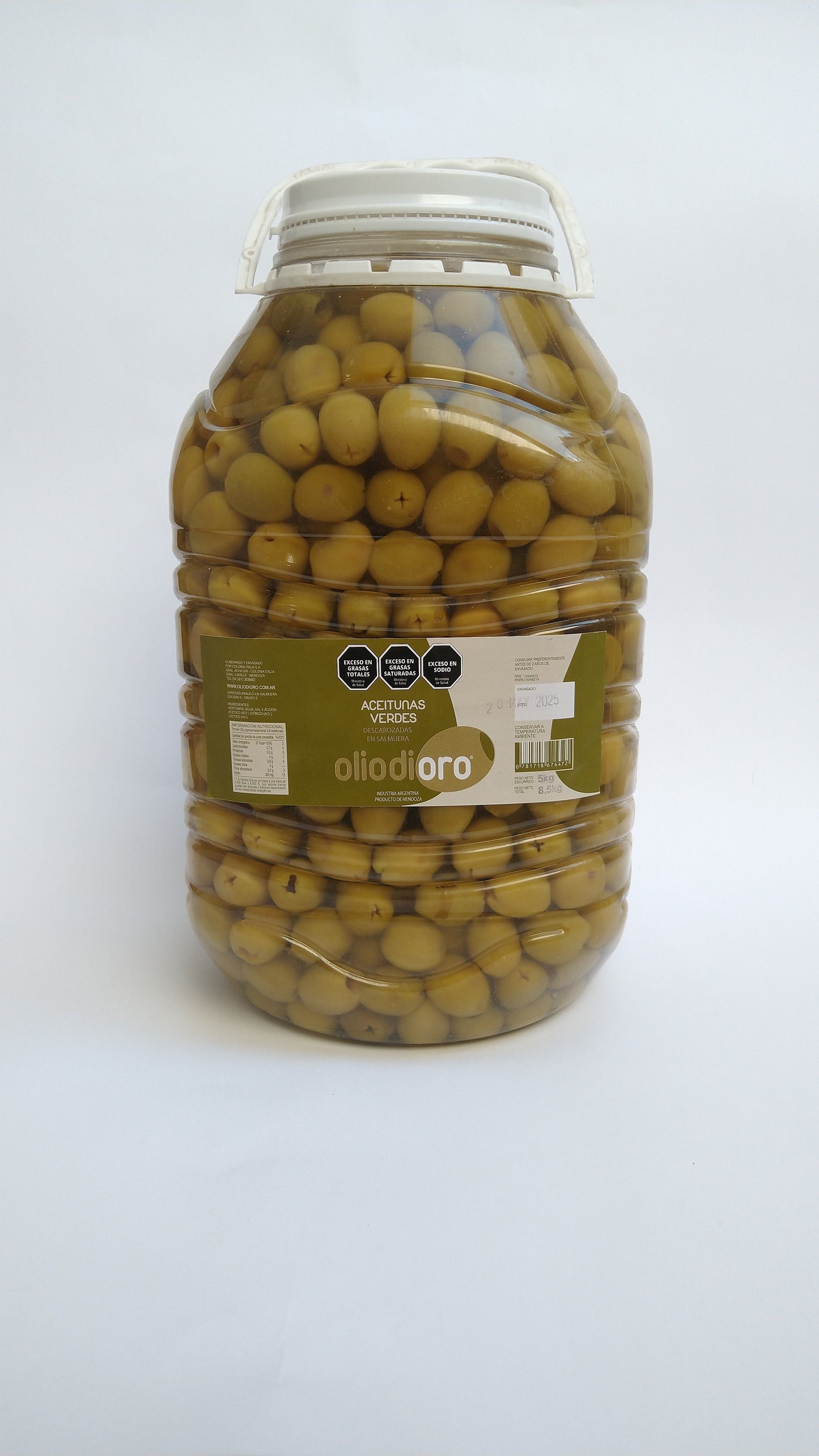 Aceitunas verdes descarozadas 5 kg