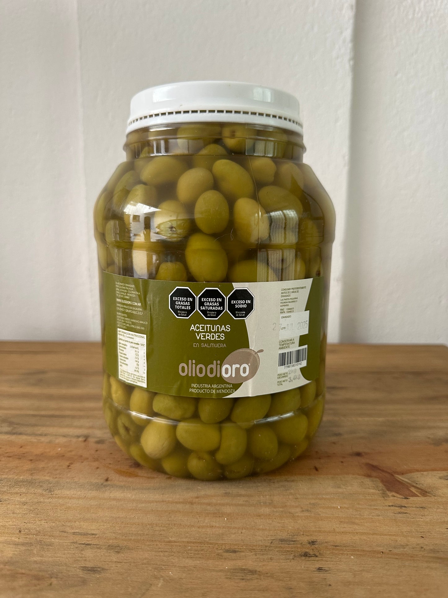 Aceitunas verdes salmuera N 1. 2 kg
