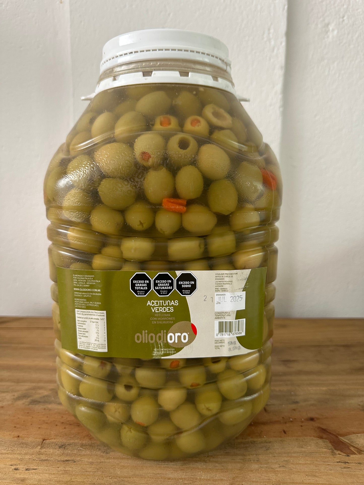 Aceitunas rellenas con morrón 5 kg