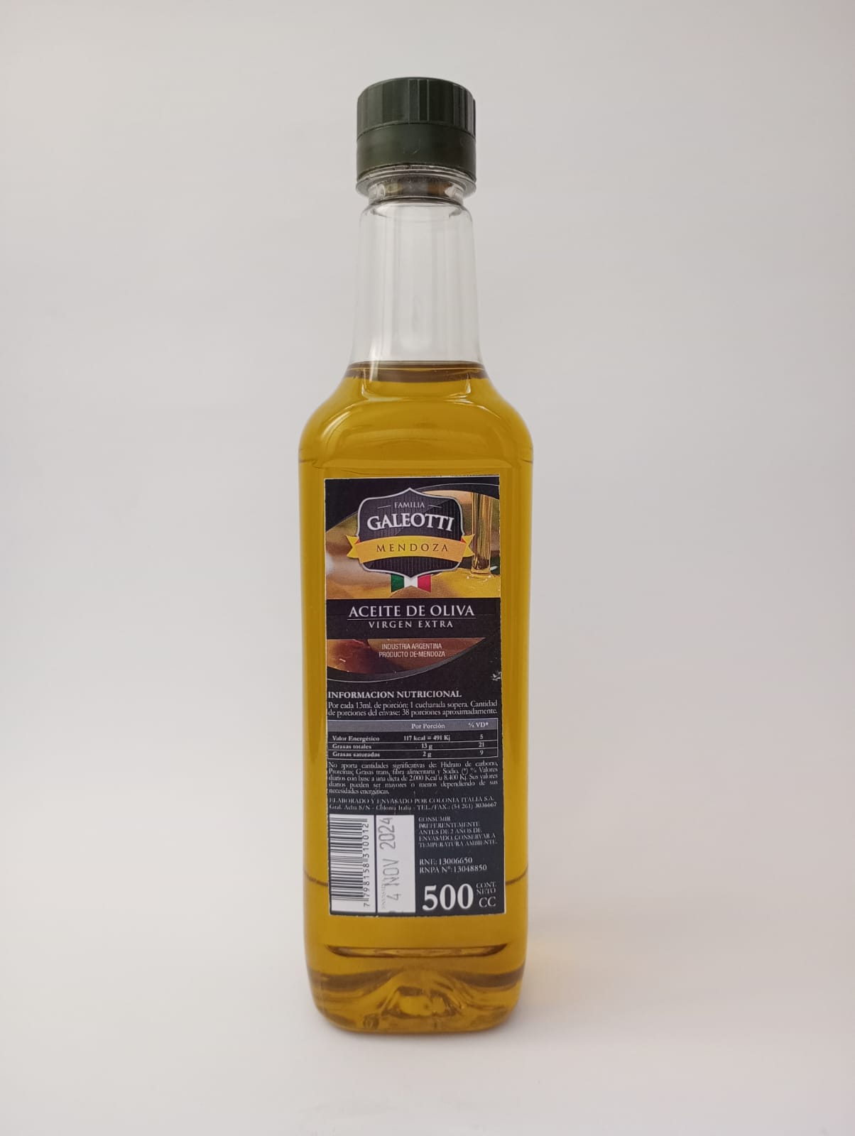 Aceite de oliva virgen extra 500 cc.