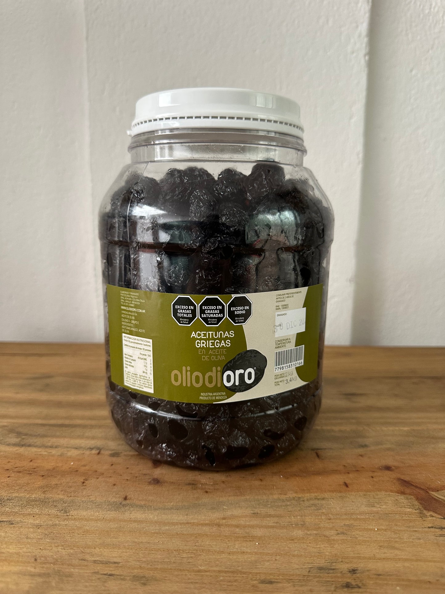 Aceitunas negras estilo griegas 2 kg.